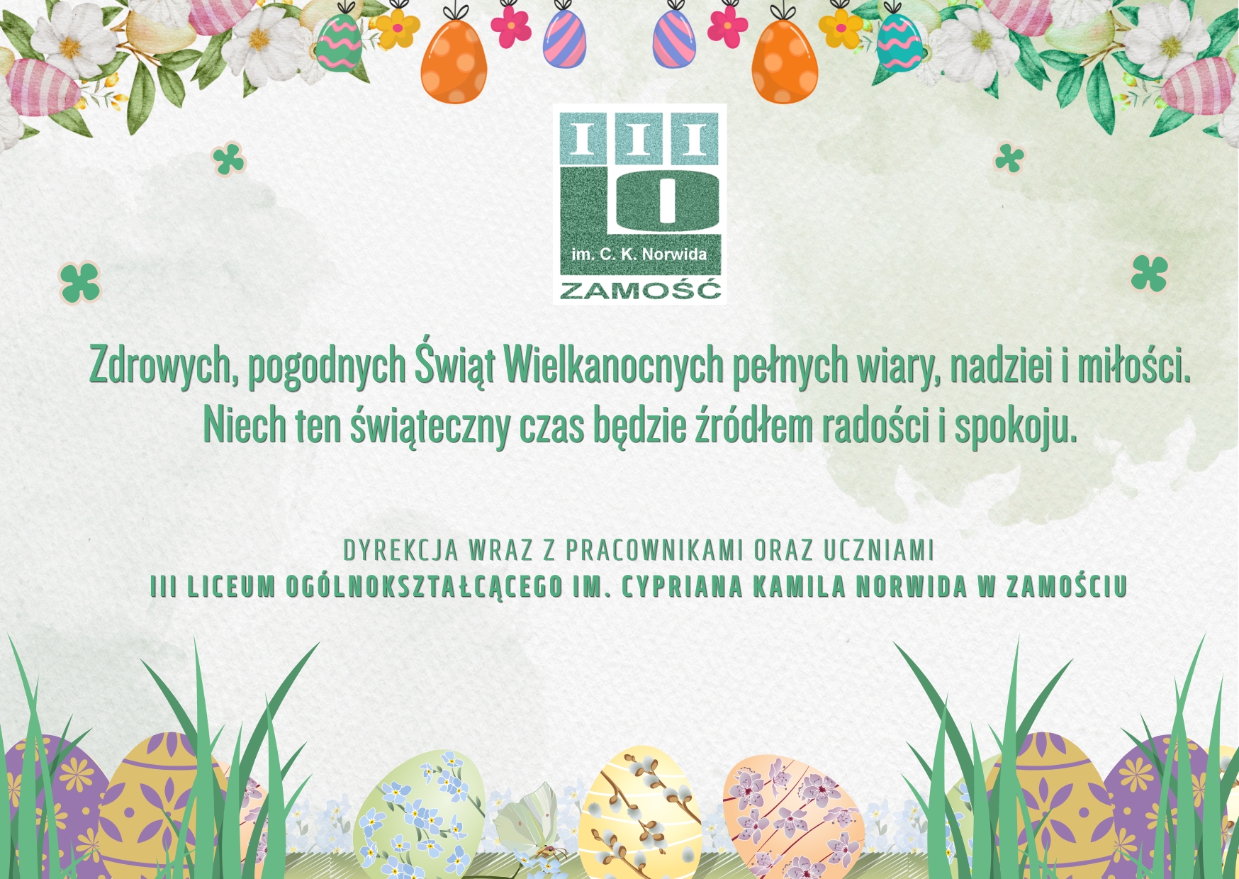 Życzenia z okazji Świąt Wielkanocnych