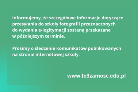 Zdjęcia do e-legitymacji