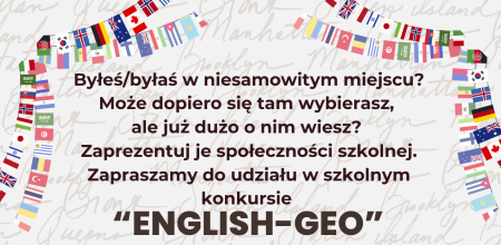 Szkolny konkurs ENGLISH - GEO
