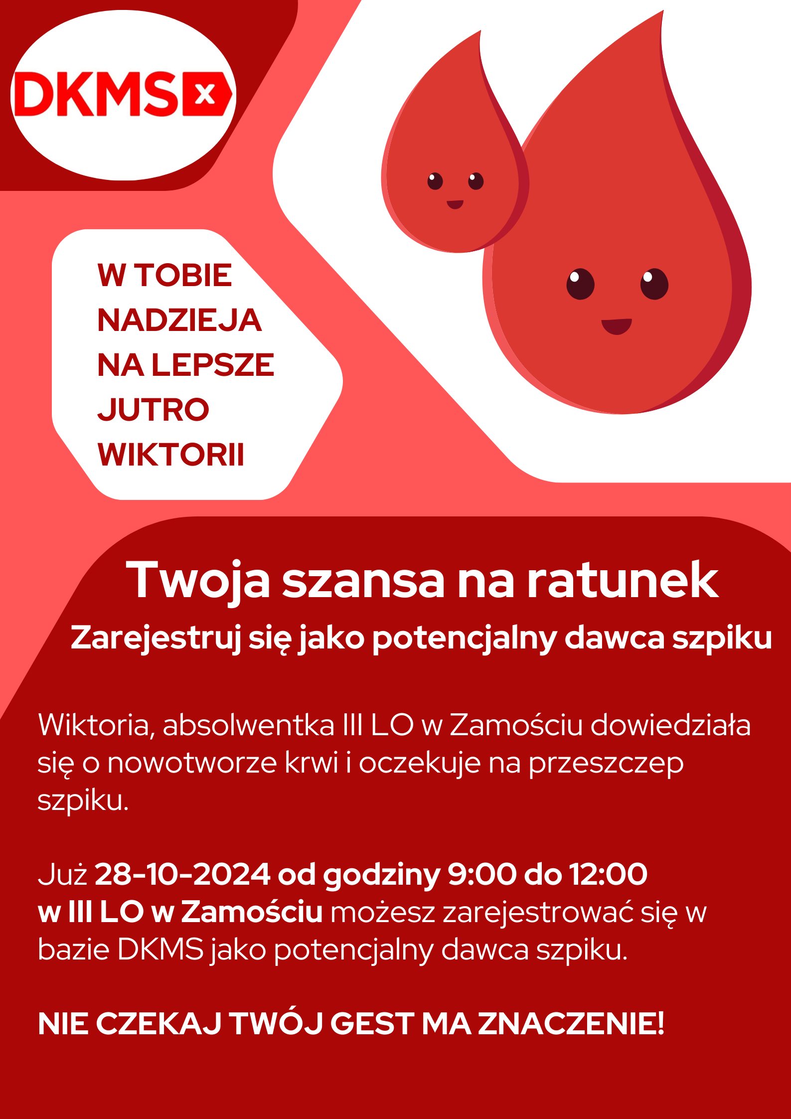 Zwykły wymaz, niezwykła pomoc. DAJ SZANSĘ NA NOWE ŻYCIE.