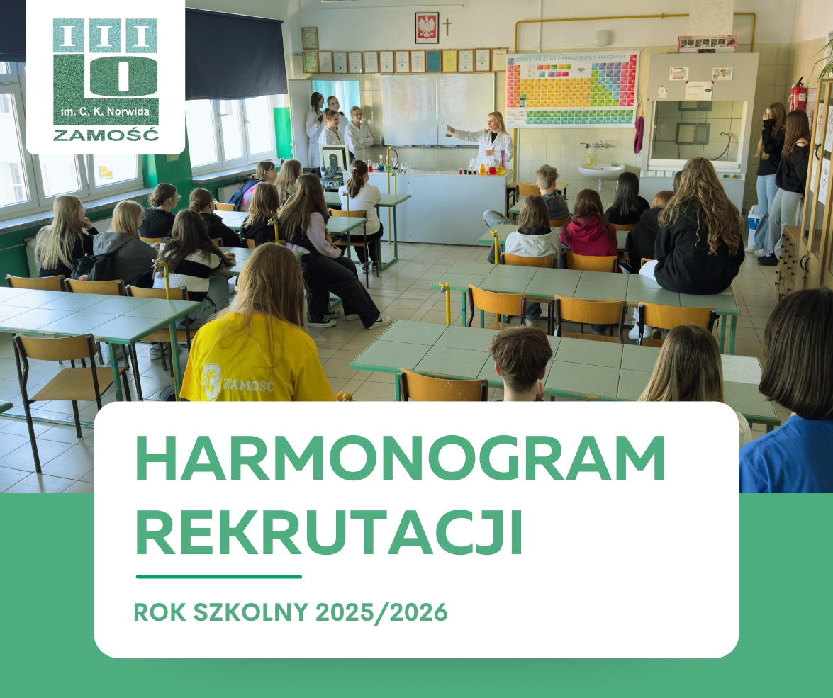 Terminarz oraz zasady rekrutacji - rok szkolny 2025/2026